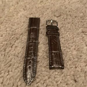 Michele Watch Strap, Alligator, 18mm, Gunmetal